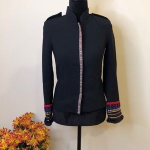 George J Love Black Blazer w/ Gorgeous Detail